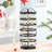 6 Tier Metal Rotating Earring Holder Organizer, 264 Holes Earring Storage Display Stands Tree Rack, Adjustable Earring Stud Tower(Black)