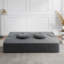 Canapé-lit moderne avec 2 coussins, canapé-lit en velours côtelé moelleux convertible, matelas pliant de 14,2 po pour le salon, lit d'invité, aucun assemblage requis, gris-1047748125