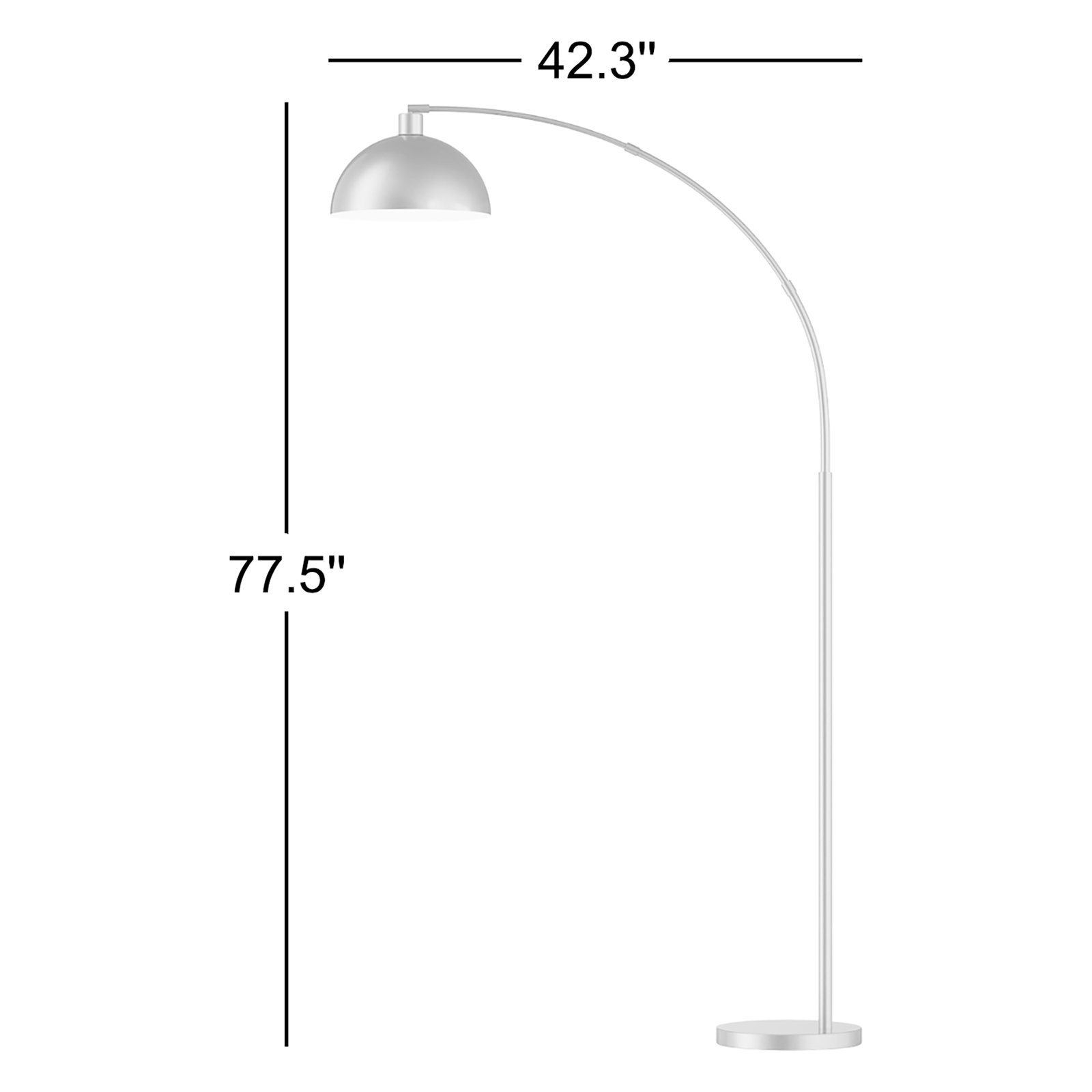 Emersynn 78.7'' Arched/Arc Floor Lamp with Remote Control, LED Bulb Included, and Metal Shade, Gold