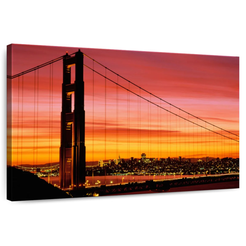 Lilie Golden Gate Orange Sunset, 16" H x 24" W