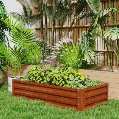 Evelin Metal Rectangular Raised Garden Bed