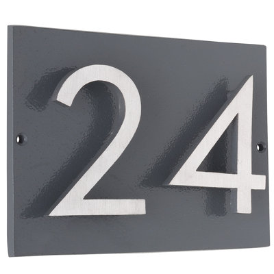 Plaque d’adresse murale sur 1 ligne flottante