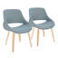 Chaise d'appoint rembourrée avec pieds en bois cintré Najrin-127128975-87951726