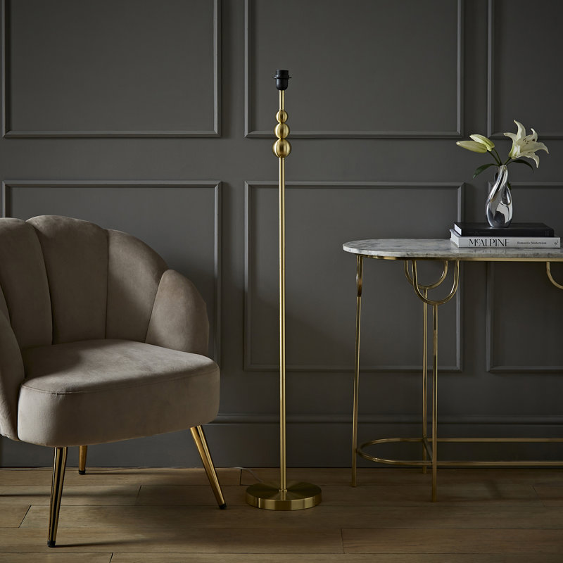 Randalia 129cm Traditional Floor Lamp, Brushed
