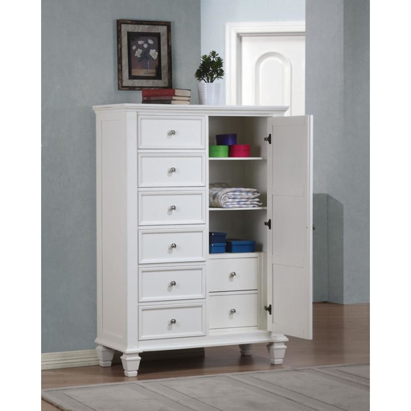 Fraser 8-drawer Door Chest Cream White