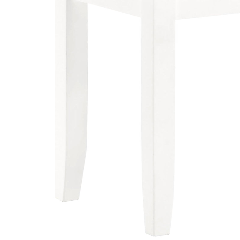 Tabouret de coiffeuse blanc brillant avec siège rembourré