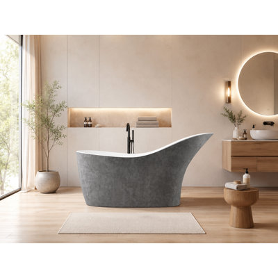 67.3 in. L Freestanding Soaking Tub