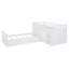 Lit mezzanine et plateforme simple Space 7 tiroirs pratiques 7 po blanc