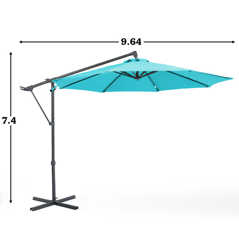 Parasol suspendu 10 pi Brownett, Bleu clair