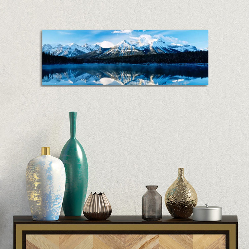 Herbert Lake, Banff National Park, Alberta, Canada - Wrapped Canvas Panoramic Print, 30.48 cm H x 91.44 cm W x 1.91 cm D