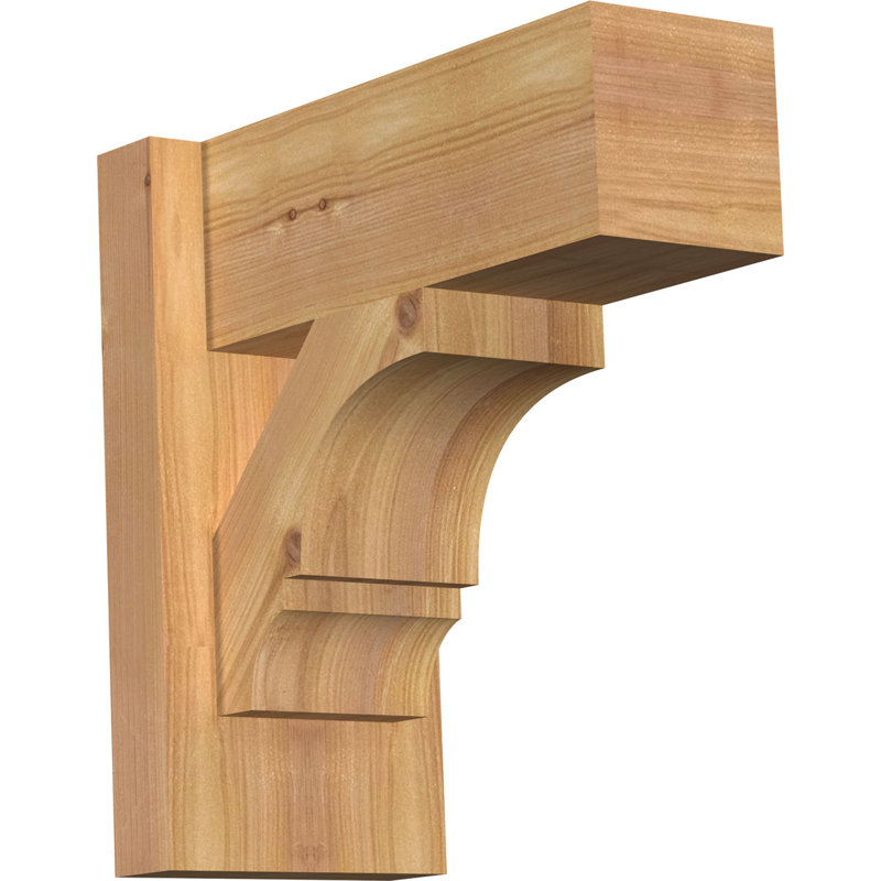 Bloc balboa rustique en bois rustique, P 34 po x H 42 po, Cèdre rouge de l'Ouest de 6 po (sciage brut)