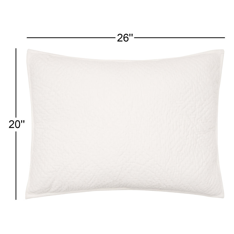 Hope 100% Cotton Ties Sham, Standard, Ivory