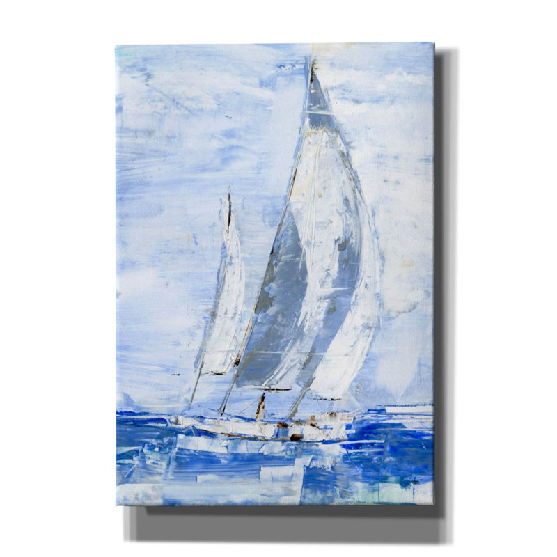 Art mural sur toile Breakwater Bay «Blue Sails 2» par Ethan Harper, H 26 po x l 18 po x P 0,75 po