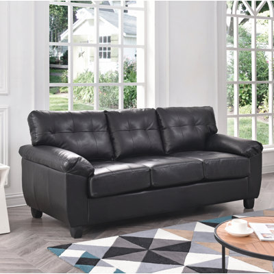 Benton 78'' Faux Leather Sofa