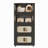 Retro 20" Side Wide Folding Storage Cabinet ,4 Tiers,19.69"×11.81"×40.55",Collapsible Storage Bins With Magnetic Door, Plastic Storage Cabinet With Wheels-137882861-137882860
