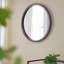 Miroir mural circulaire avec cadre en bois-1823696614