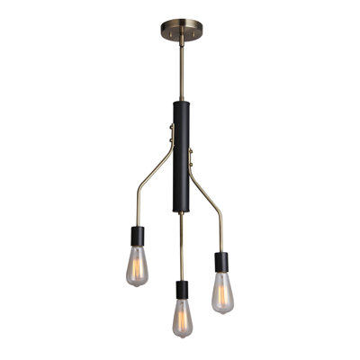 Luminaire suspendu pour grappe 3 lumières Landy