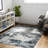 Stuckey Abstract Machine Woven Blue/White Area Rug-2001704651