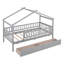 Lit simple en bois avec deux tiroirs-358805171