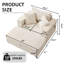 Chaise longue avec repose-pieds de rangement amovible-822829694