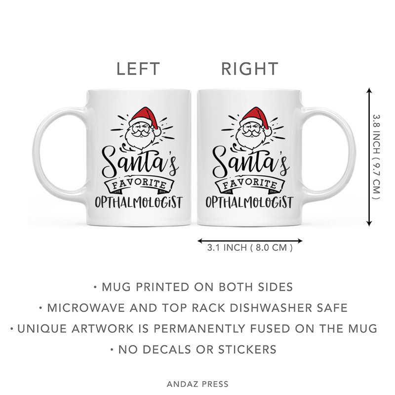 Grande tasse à café Opthalmologist du père Noël