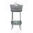 Harton Gray Metal 6 Bottle Ice Bucket with Lower Shelf