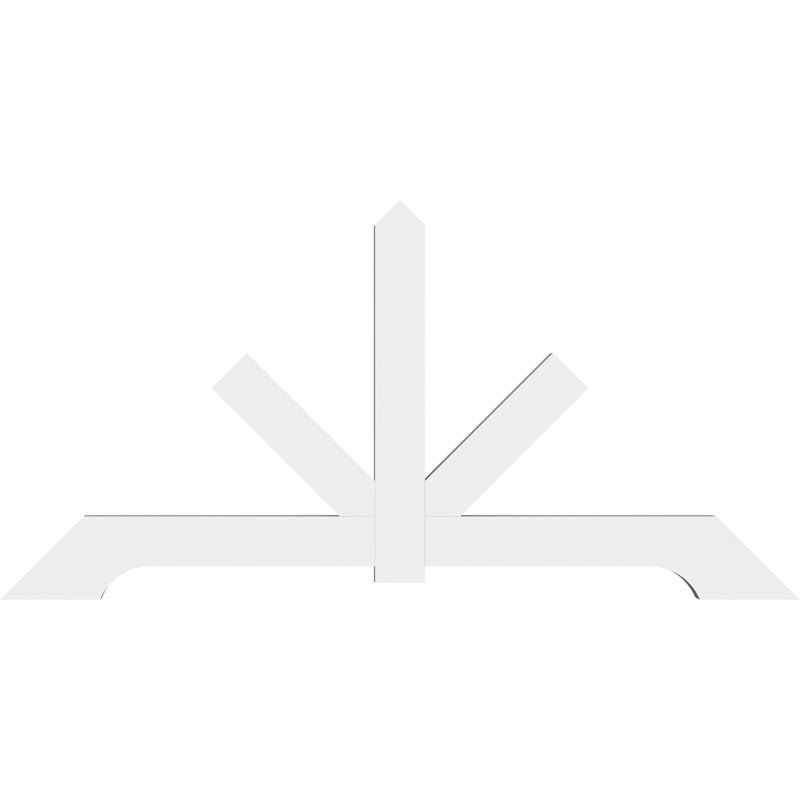 Support de pignon en PVC de qualité architecturale Vanguard, H 48 po x l 96 po (pas: 12/12), P 4 po x F 6 po