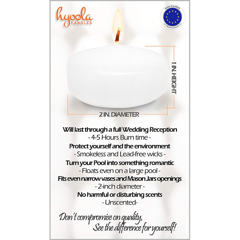 Unscented Floating Candle, White