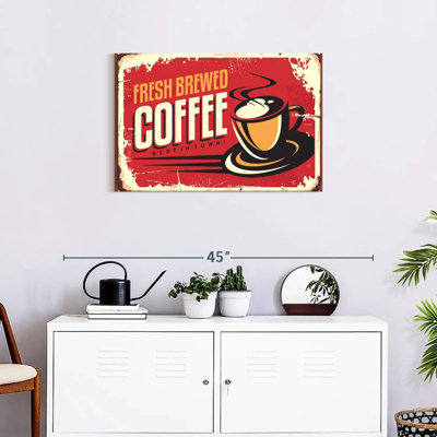 Plaque murale «Fresh Brewed Coffee»