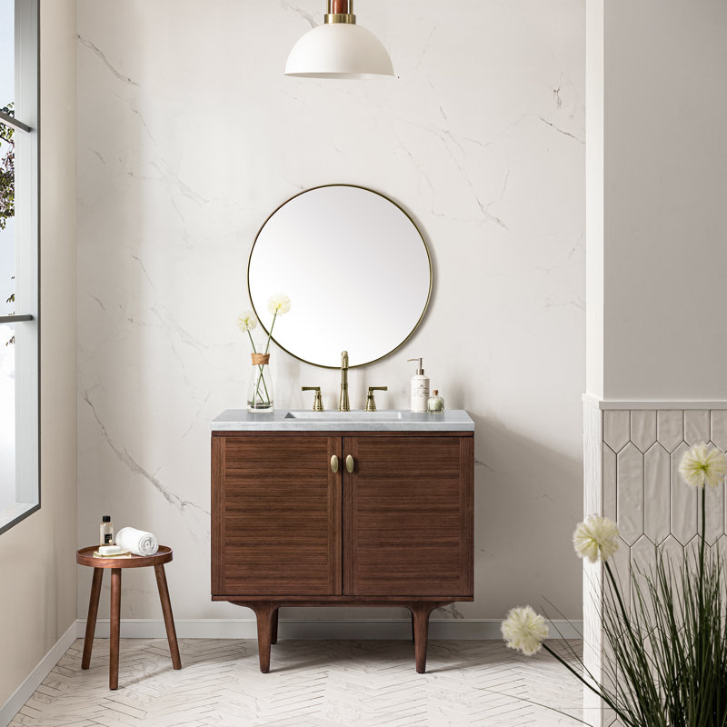Amberly 36'' W Single Vanity, 8" Widespread, Parisien Bleu