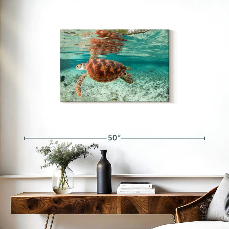 Tortue de mer Brampt Bora Bora, H 20 po x l 30 po