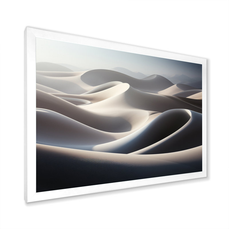 «Beach Photo Dune Dreams X», reproduction sur toile, H 12 po x l 20 po x P 1 po, Cadre simple blanc