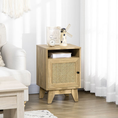 39cm W Engineered Wood Bedside Table