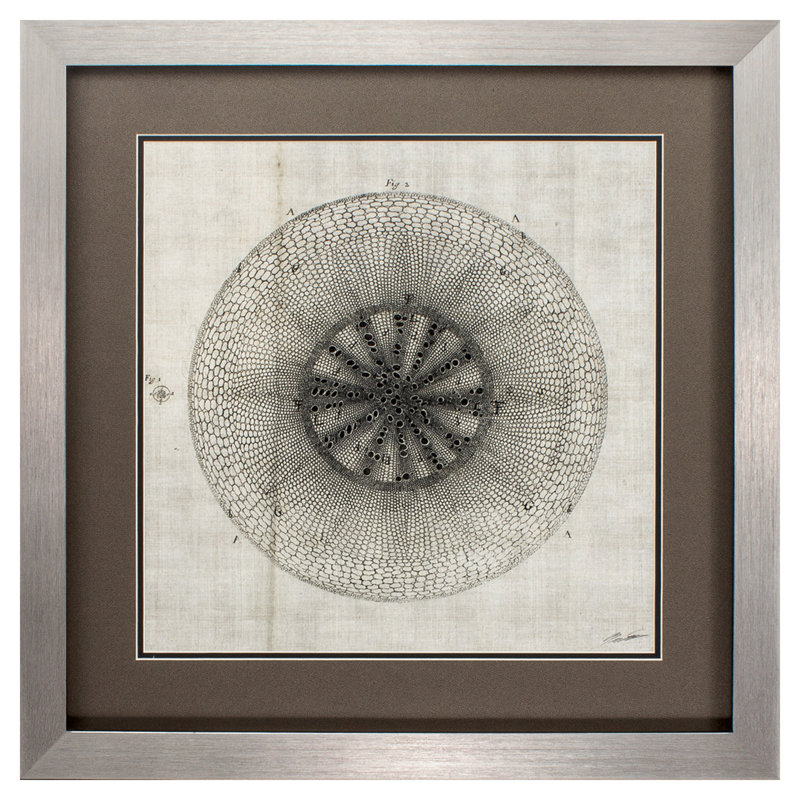 Décoration murale encadrée en argent 26 po x 26 po ivoire et croix noire