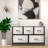 Sorbus 9" Square Tile Floating Shelves with Invisible Brackets Set of 3 in Rustic