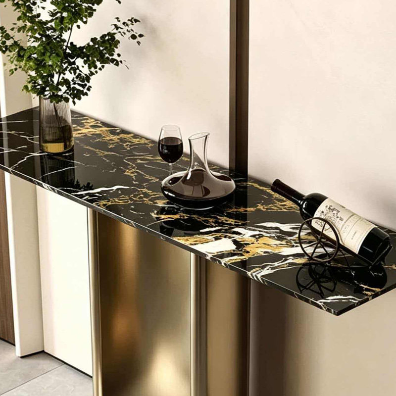 Console Italian Light Luxury, H 33,5 po x l 39,4 po x P 13,8 po