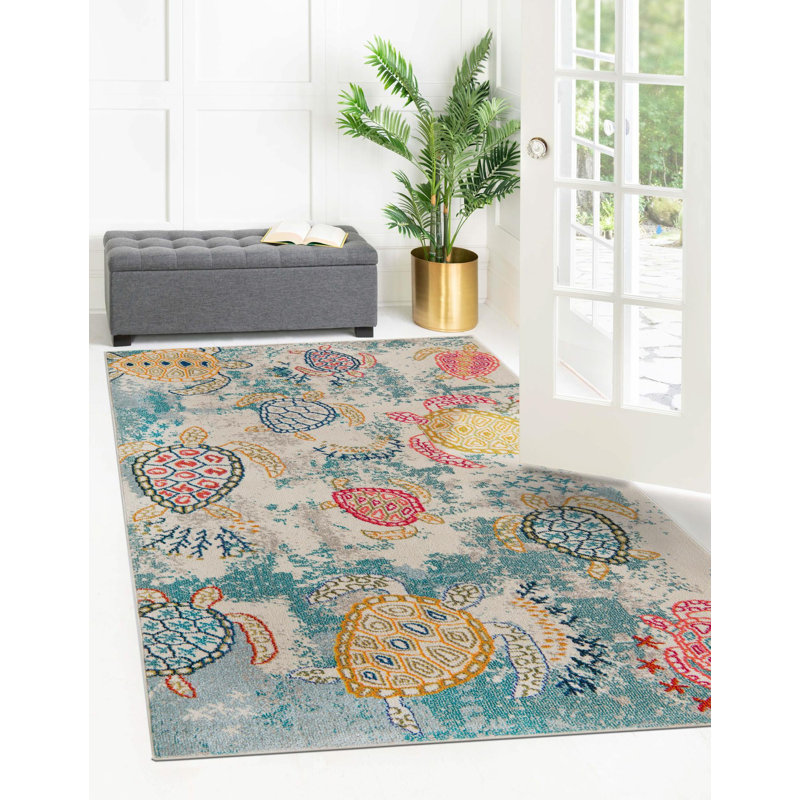 Tapis beige à motif animalier Vargas, Rectangle 9 pi x 12 pi 2 po