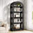 5-Tier 70.9" Tall Arched Bookcase, Modern Open Bookshelf For Home Office, Bedroom, Living Room-2018291589
