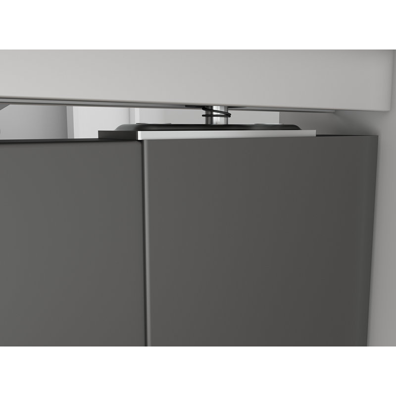 Porte pliante en panneau de fibres à densité moyenne noire 30 x 80 avec quincaillerie et poignée | Idée de cadeau