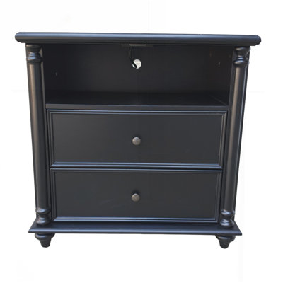 Nightstand with Charging Station, Nightstand with Solid wood legs, 2 Drawers End Table, Bedside Table for bedroom