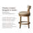 Maven Lane Alexander Stool with Faux Leather Upholstery-92565394-92565393