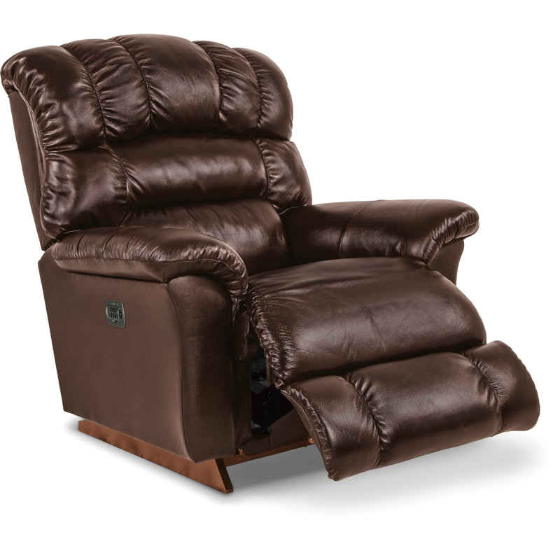 Randell Oversized Leather Match Power Rocking Recliner with Power Headrest and Lumbar
