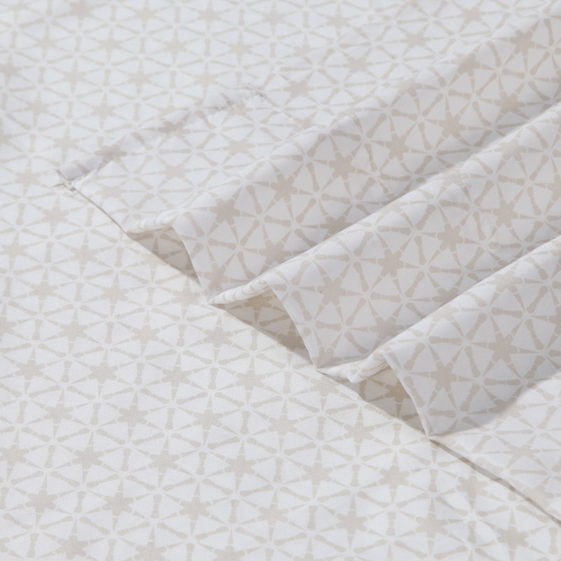 Ensemble de draps 4 pièces Lynx Nutural QN, Ensemble de draps pour grand lit avec 2 taies d'or