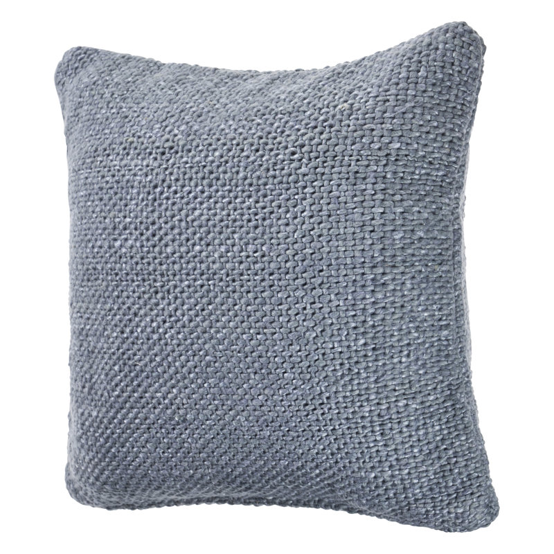 Frost Blue Woven Square Throw Pillow, 20" x 20"