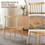 Chaise en bois massif à dossier fuselé-1200162552