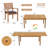8 - Person Acacia Wood Patio Dining Set With Extendable Rectangular Table
