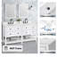 Meuble-lavabo double 60 po avec comptoir en quartz blanc Carrara, lavabo et dosseret Encino, pré-assemblé-1303139269