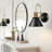 Bouleaux 1-Light Dimmable Industrial Hammered Iron Armed Sconce-117068219