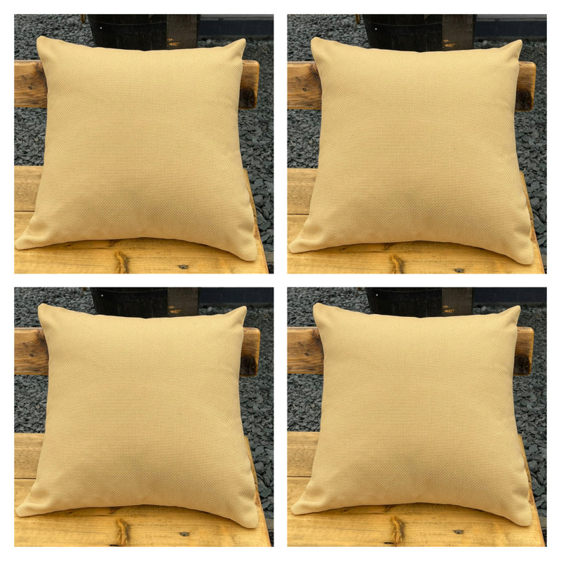 Gefferie Square Cushion Cover, Yellow