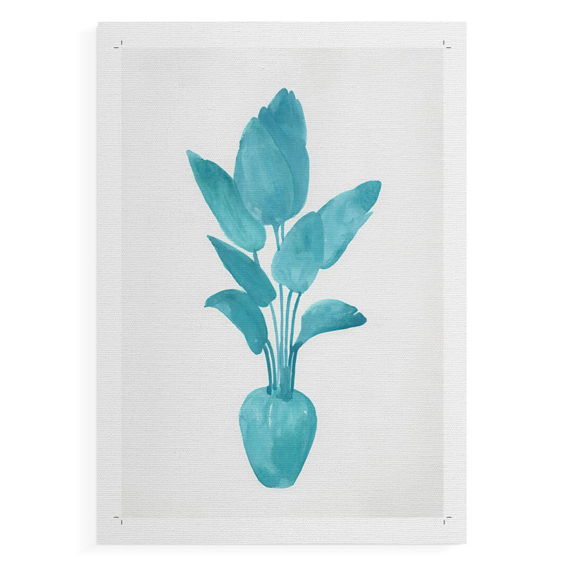 Watercolor House Plant II - Impression sur toile seulement - NON CADRE, H 18 po x l 12 po
